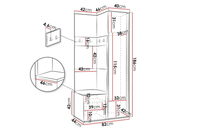 Hollan Hallmöbelset - Möbler - Hallmöbler - Möbelset för hall & entre