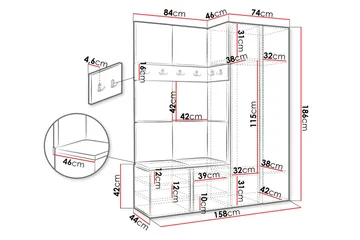 Hollan Hallmöbelset - Möbler - Hallmöbler - Möbelset för hall & entre