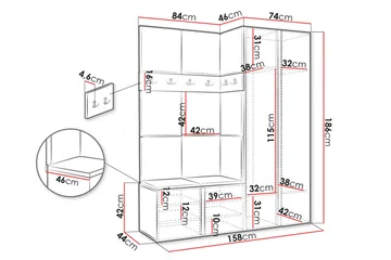 Hollan Hallmöbelset - Möbler - Hallmöbler - Möbelset för hall & entre