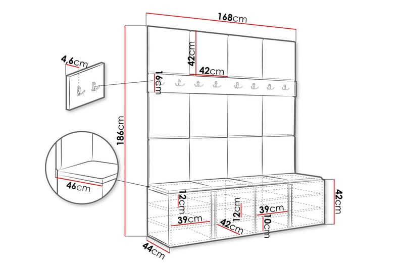 Hollan Hallmöbelset - Möbler - Hallmöbler - Möbelset för hall & entre