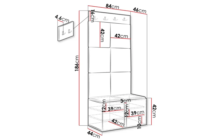 Hollan Hallmöbelset - Möbler - Hallmöbler - Möbelset för hall & entre