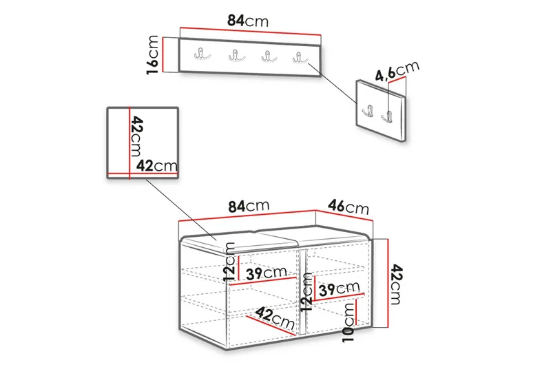 Hollan Hallmöbelset - Möbler - Hallmöbler - Möbelset för hall & entre