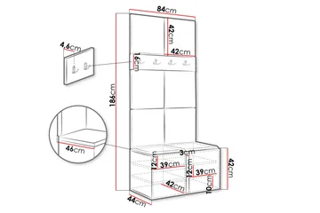 Hollan Hallmöbelset - Möbler - Hallmöbler - Möbelset för hall & entre