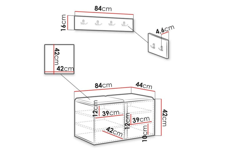 Hollan Hallmöbelset - Möbler - Hallmöbler - Möbelset för hall & entre