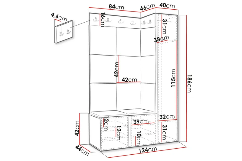 Hollan Hallmöbelset - Möbler - Hallmöbler - Möbelset för hall & entre