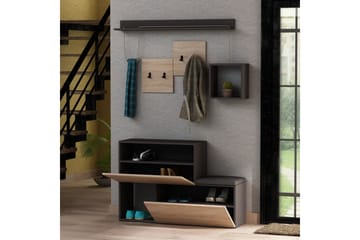 Homitis Hallförvaring - Grå/trä - Möbler - Hallmöbler - Möbelset för hall & entre