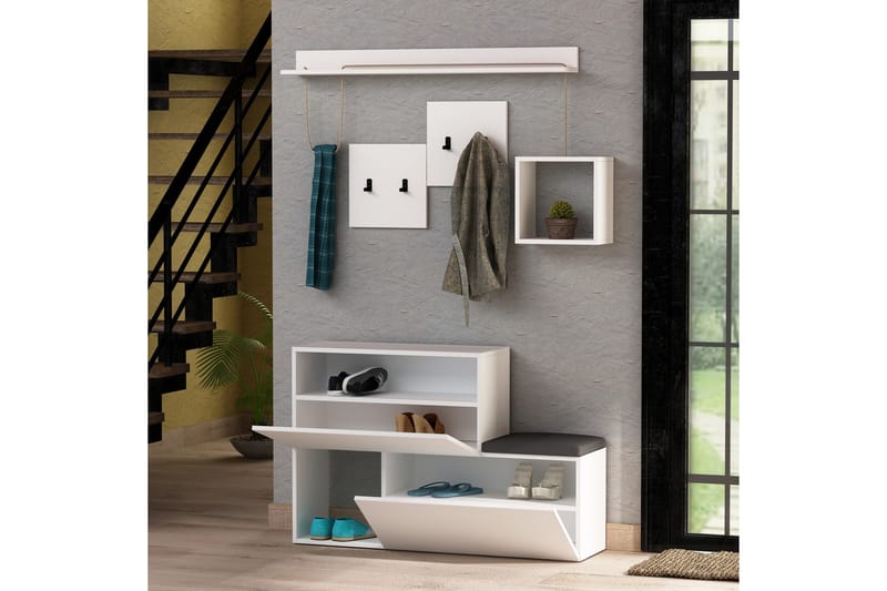 Homitis Hallförvaring - Vit - Möbler - Hallmöbler - Möbelset för hall & entre