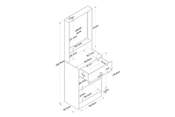 Hooda Hallmöbelset - Vit - Möbler - Hallmöbler - Möbelset för hall & entre