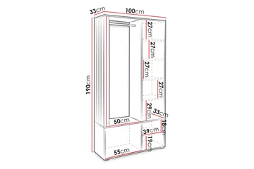 Kennard Hallmöbelset - Beige - Möbler - Hallmöbler - Möbelset för hall & entre