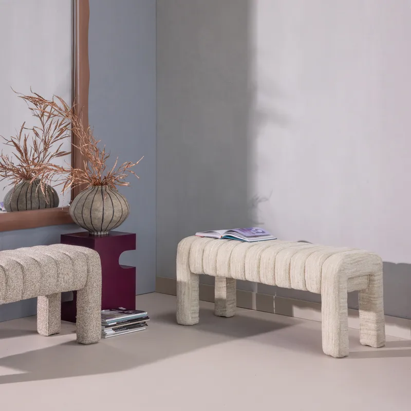 Klädd Bänk Frex 110 cm - Natur - Möbler - Hallmöbler - Hallbänk