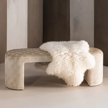 Klädd Bänk Jacob 130 cm - Natur - Möbler - Hallmöbler - Hallbänk