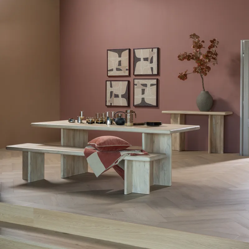 Matbänk Ato 220 cm - Natur - Möbler - Hallmöbler - Hallbänk