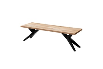 Matbänk Wohnling massivt trä i modern loftstil med metallben 175 cm - 175 cm - Möbler - Hallmöbler - Hallbänk