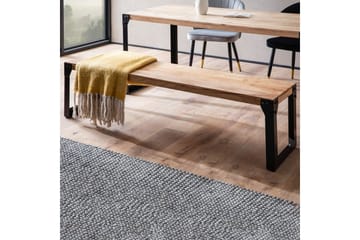 Matbänk Wohnling massivt trä industriell stil med metallben 140 cm - 140 cm - Möbler - Hallmöbler - Hallbänk