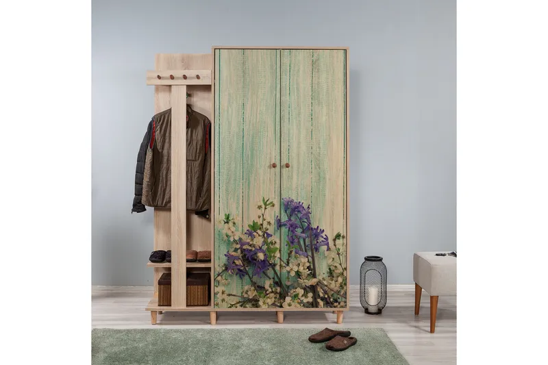 Brokind Klädförvaring 135 cm - Brun - Möbler - Hallmöbler - Möbelset för hall & entre