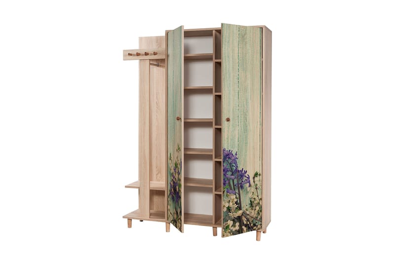 Brokind Klädförvaring 135 cm - Brun - Möbler - Hallmöbler - Möbelset för hall & entre