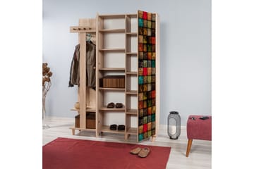 Brokind Klädförvaring 135 cm - Brun/Röd - Möbler - Hallmöbler - Möbelset för hall & entre