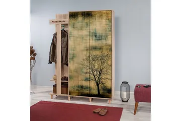 Brokind Klädförvaring 135 cm - Ek/Brun - Möbler - Hallmöbler - Möbelset för hall & entre