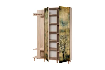 Brokind Klädförvaring 135 cm - Ek/Brun - Möbler - Hallmöbler - Möbelset för hall & entre