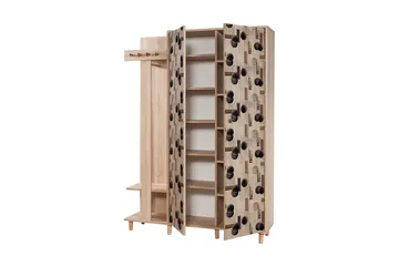 Brokind Klädförvaring 135 cm - Flerfärgad/Ek - Möbler - Hallmöbler - Möbelset för hall & entre