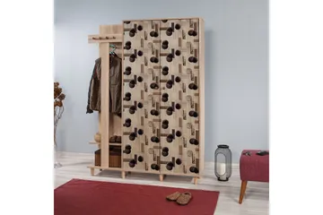 Brokind Klädförvaring 135 cm - Flerfärgad/Ek - Möbler - Hallmöbler - Möbelset för hall & entre