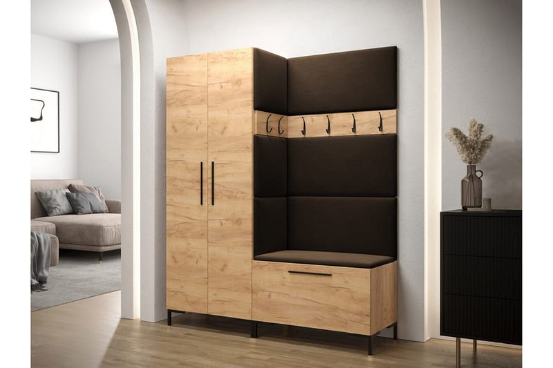 Dunvegan Hallmöbelset 158x44 cm - Mörkbrun - Möbler - Hallmöbler - Möbelset för hall & entre