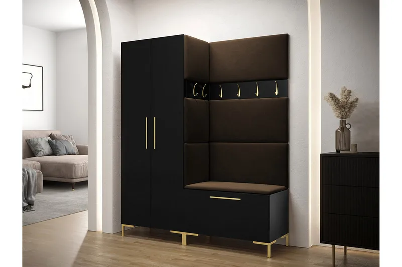 Dunvegan Hallmöbelset 158x44 cm - Svart - Möbler - Hallmöbler - Möbelset för hall & entre