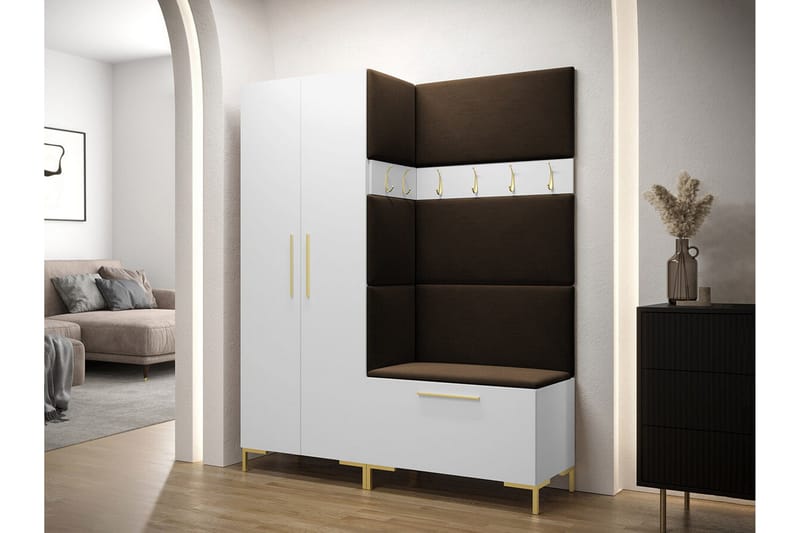 Dunvegan Hallmöbelset 158x44 cm - Vit - Möbler - Hallmöbler - Möbelset för hall & entre