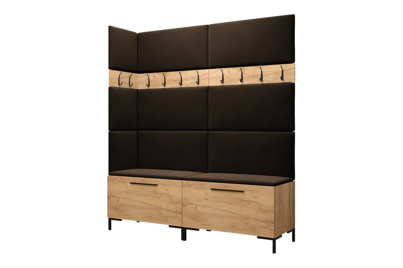 Dunvegan Hallmöbelset 168x46 cm - Mörkbrun - Möbler - Hallmöbler - Möbelset för hall & entre