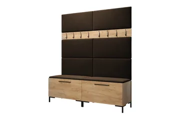 Dunvegan Hallmöbelset 168x46 cm - Mörkbrun - Möbler - Hallmöbler - Möbelset för hall & entre