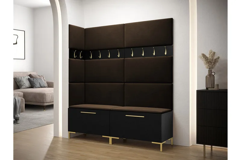 Dunvegan Hallmöbelset 168x46 cm - Svart - Möbler - Hallmöbler - Möbelset för hall & entre