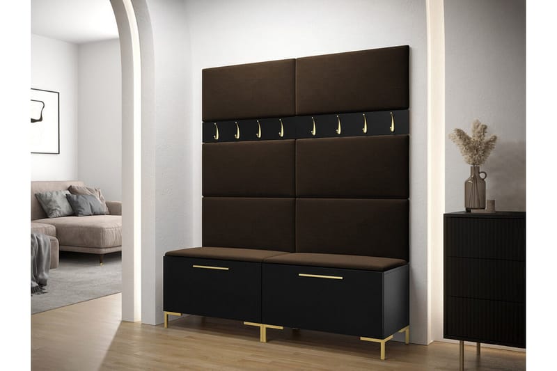Dunvegan Hallmöbelset 168x46 cm - Svart - Möbler - Hallmöbler - Möbelset för hall & entre