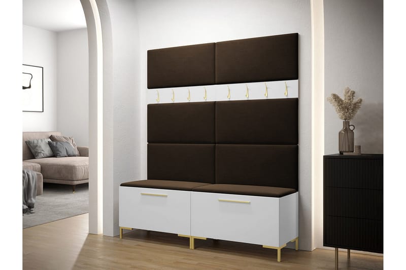 Dunvegan Hallmöbelset 168x46 cm - Vit - Möbler - Hallmöbler - Möbelset för hall & entre