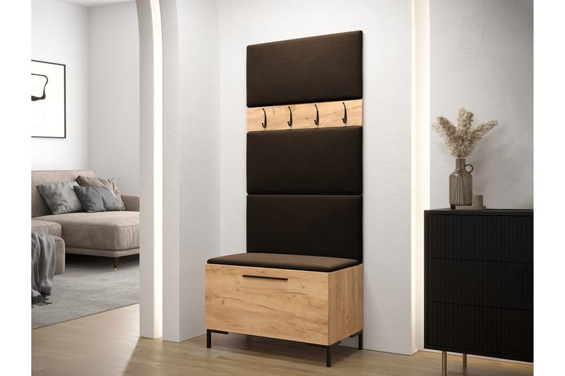 Dunvegan Hallmöbelset 84x46 cm - Mörkbrun - Möbler - Hallmöbler - Möbelset för hall & entre