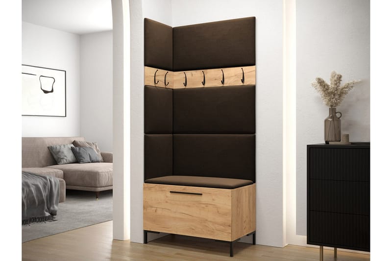 Dunvegan Hallmöbelset 84x46 cm - Mörkbrun - Möbler - Hallmöbler - Möbelset för hall & entre