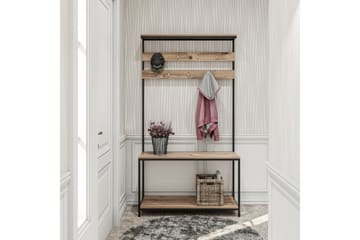 Hallmöbel Durate 105 cm - Svart|Trä|Natur - Möbler - Hallmöbler - Möbelset för hall & entre