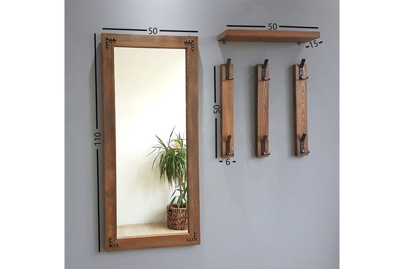 Hallmöbel Roansgreen 3 cm - Valnöt - Möbler - Hallmöbler - Möbelset för hall & entre