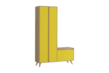 Hallmöbelset 35x120 cm - Guld/Natur/Gul - Möbler - Hallmöbler - Möbelset för hall & entre