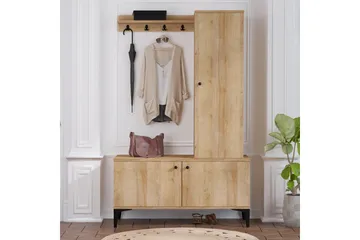 Hallmöbelset 40x110 cm - Natur/Svart - Möbler - Hallmöbler - Möbelset för hall & entre