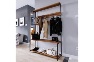 Hallmöbelset Beatrixa 120 cm - Mörkbrun - Möbler - Hallmöbler - Möbelset för hall & entre
