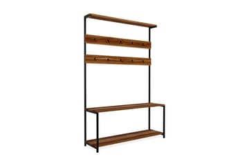 Hallmöbelset Beatrixa 120 cm - Mörkbrun - Möbler - Hallmöbler - Möbelset för hall & entre
