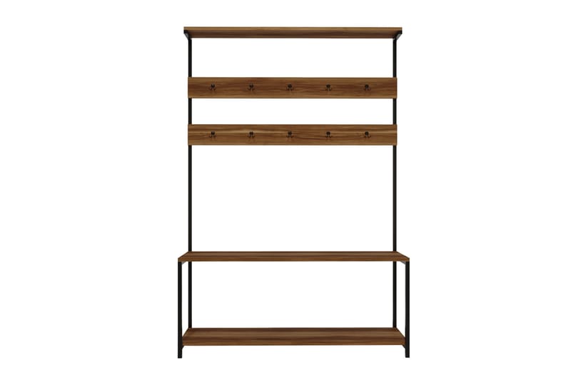 Hallmöbelset Beatrixa 120 cm - Mörkbrun - Möbler - Hallmöbler - Möbelset för hall & entre