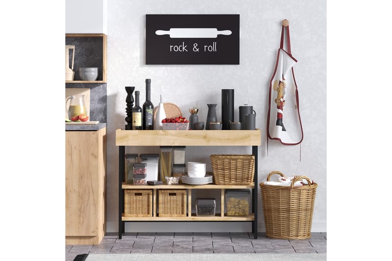 Hallmöbelset Cosama 35x103 cm - Natur/Vit - Möbler - Hallmöbler - Möbelset för hall & entre