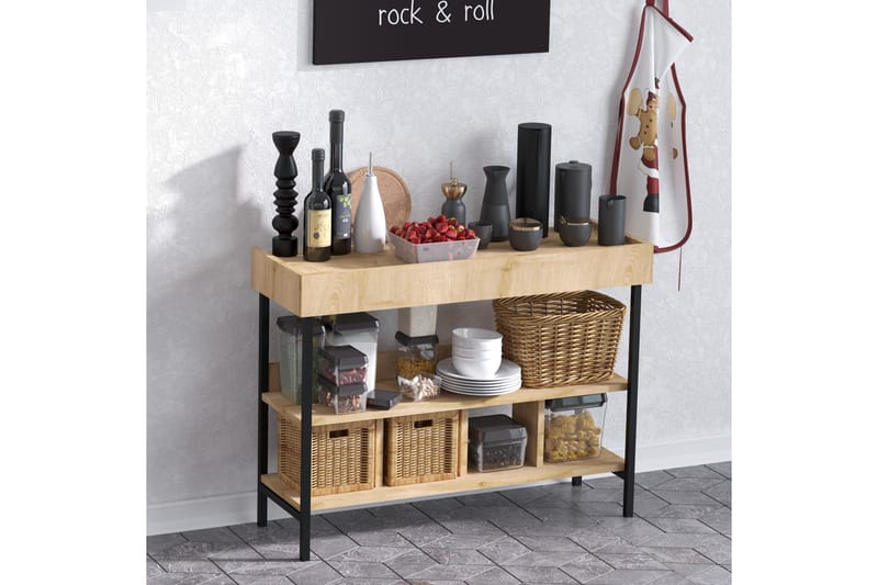 Hallmöbelset Cosama 35x103 cm - Natur/Vit - Möbler - Hallmöbler - Möbelset för hall & entre