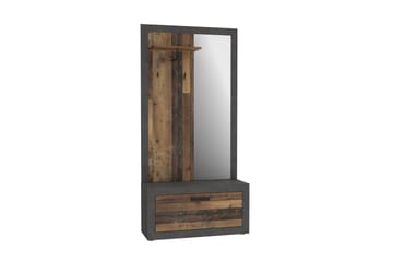 Hallmöbelset Dagopol 34x94 cm - Brun/Grå - Möbler - Hallmöbler - Möbelset för hall & entre