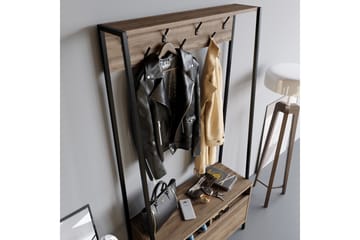 Hallmöbelset Devinne 30 cm - Mörkbrun/Svart - Möbler - Hallmöbler - Möbelset för hall & entre