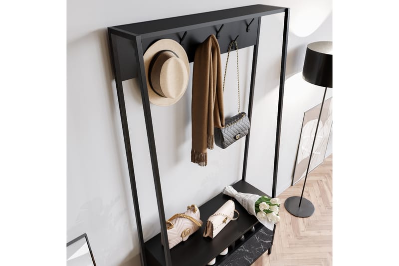 Hallmöbelset Devinne 30 cm - Svart - Möbler - Hallmöbler - Möbelset för hall & entre