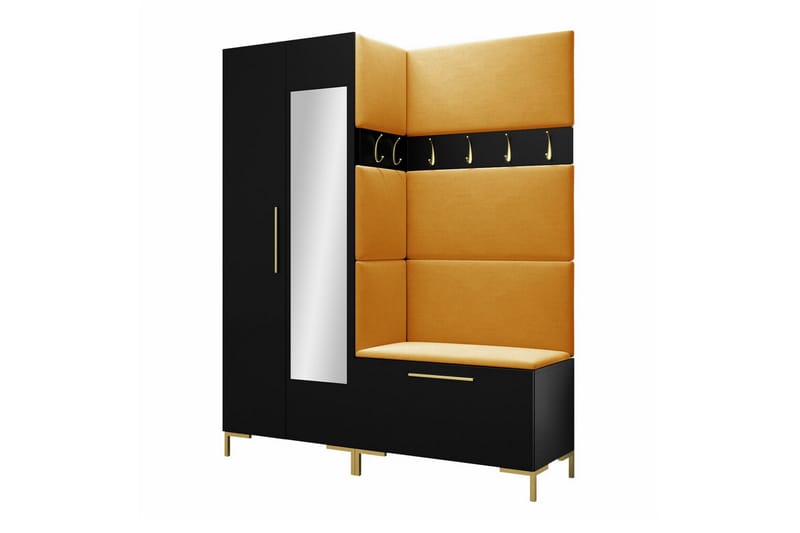 Hallmöbelset Dunvegan 158x46 cm - Svart - Möbler - Hallmöbler - Möbelset för hall & entre