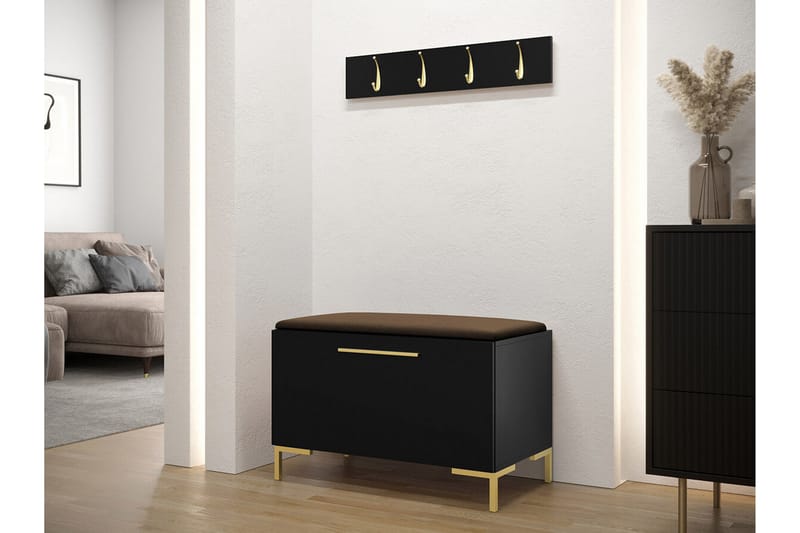 Hallmöbelset Dunvegan 84x44 cm - Svart - Möbler - Hallmöbler - Möbelset för hall & entre