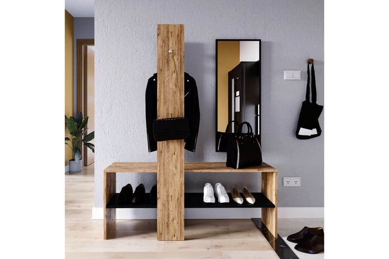 Hallmöbelset Elmvale 100 cm - Natur - Möbler - Hallmöbler - Möbelset för hall & entre